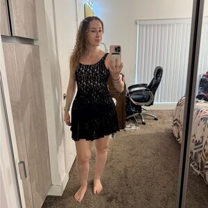 Disney Black Lace Mini Dress